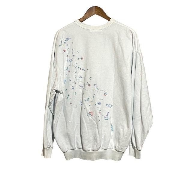 Vintage oversized floral print crewneck sweatshirt size M - Picture 7 of 8